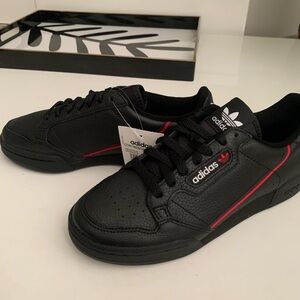 Adidas Men's Black and Red Sneakers